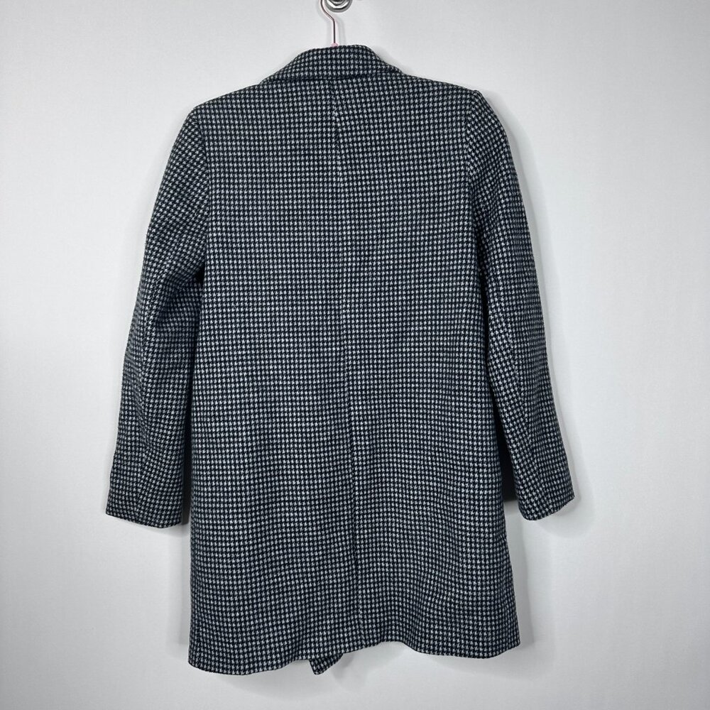 ZARA Basic Houndstooth Peacoat Double-Breasted La… - image 3